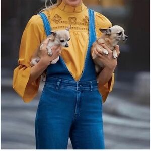 Free People Wide Leg Overalls